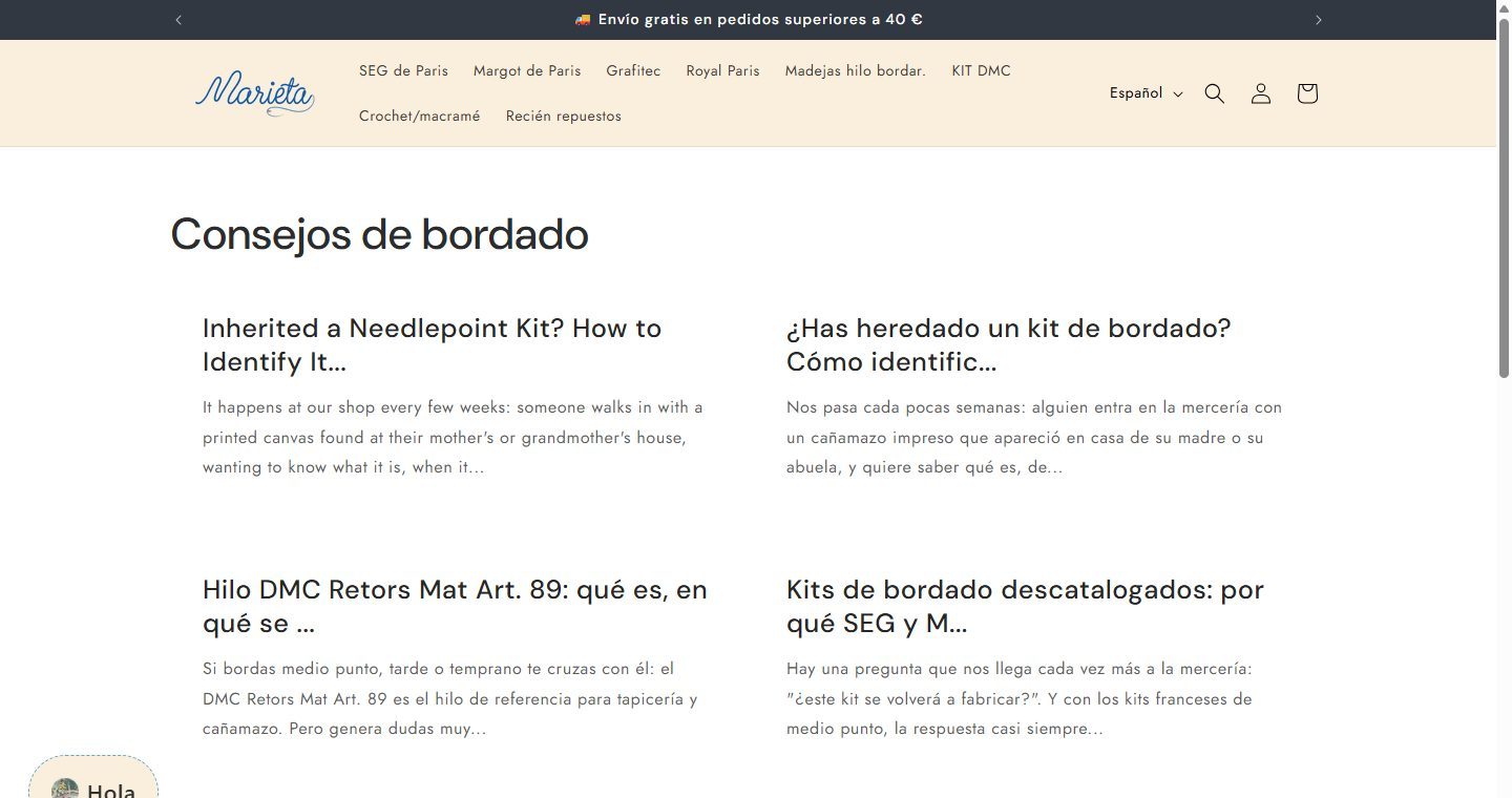 Blog de consejos de bordado
